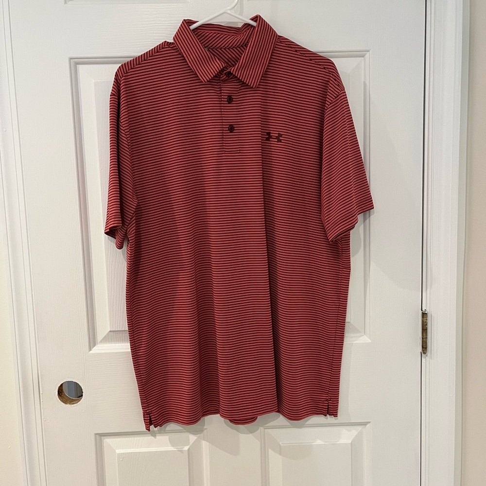 Under Armour Red Polo Shirt Classic Design